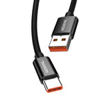 NOVANL SpeedCharge Pro USB A til USB-C Kabel 18W (1M) Sort