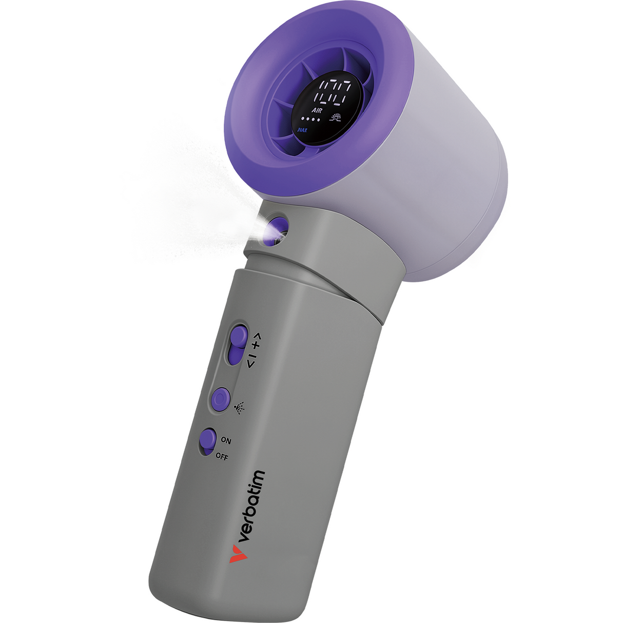 Verbatim Cool 'n' Go Aqua Breeze Handheld Fan Grey/Purple