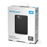 Western Digital Elements Portable ekstern harddisk 2 TB 5400 rpm 2.5" Micro-USB B 3.2 Gen 2 (3.1 Gen 2) Sort