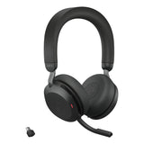 Jabra Evolve2 75 Headset Kabel & trådløs Kontor/Callcenter USB Type-C Bluetooth Sort