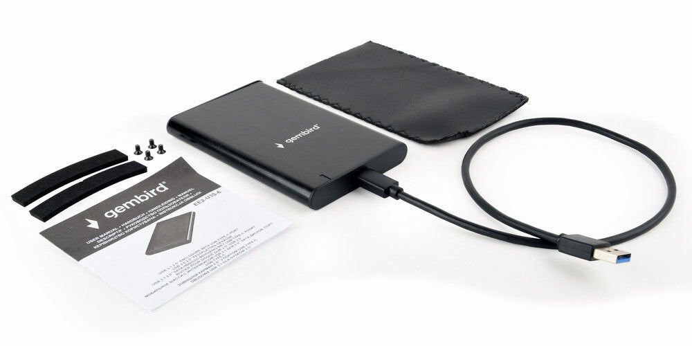 Gembird EE2-U3S-6 drevkabinet HDD/SSD kabinet Sort 2.5"