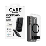 CARE by PanzerGlass Urban Explorer Case Transparent w. Black Kickstand & Qi Samsung Galaxy S26