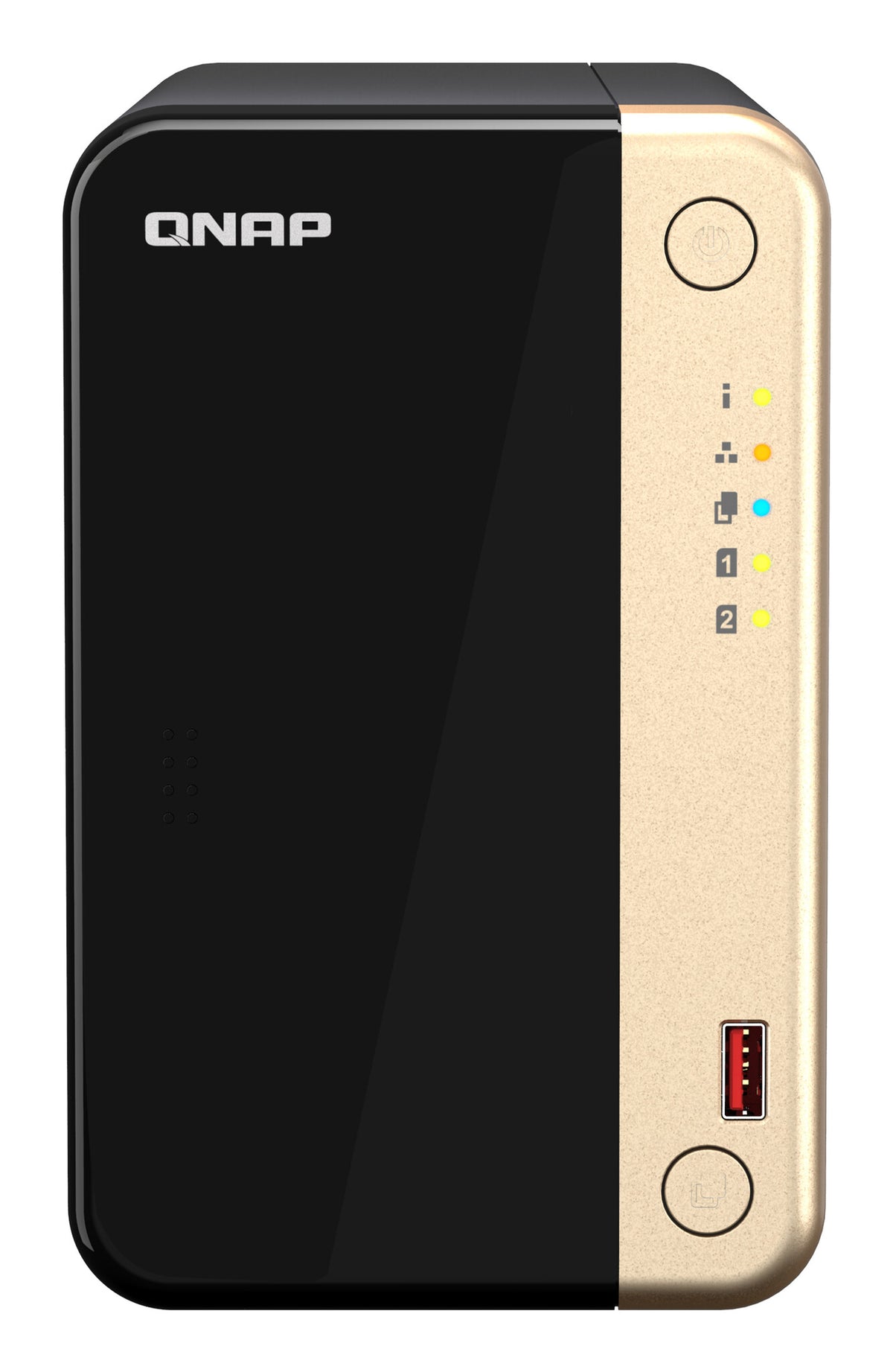 QNAP TS-264 NAS Tower Intel(R) Celeron(R) N5095 8 GB 0 TB QNAP QTS Black, Gold
