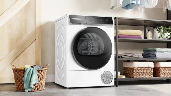 Bosch Serie 8 WQB246DASN tørretumbler Fritstående Front-læsning 9 kg Hvid