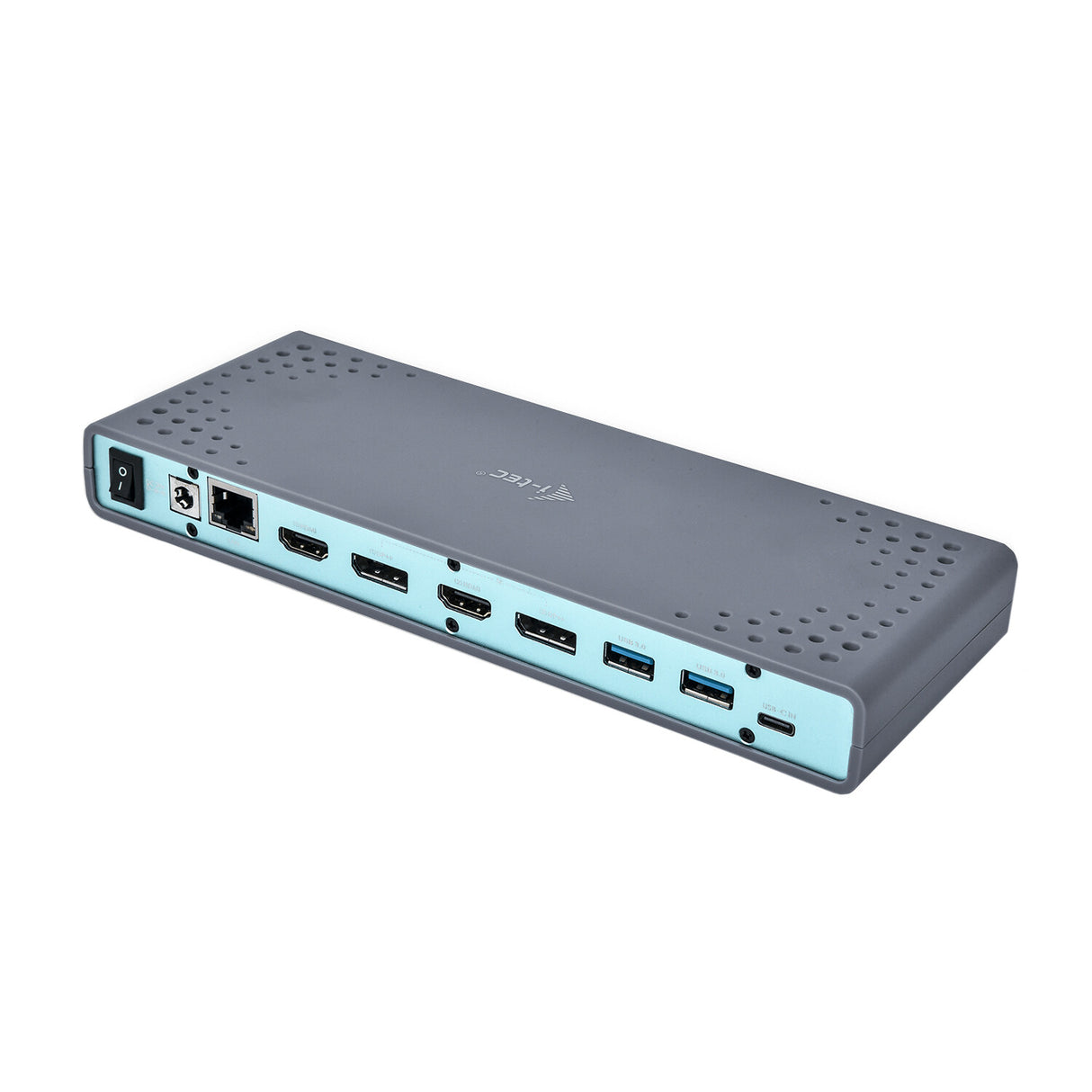 i-tec CADUAL4KDOCK dockingstation Ledningsført USB 3.2 Gen 1 (3.1 Gen 1) Type-C Sort, Turkis