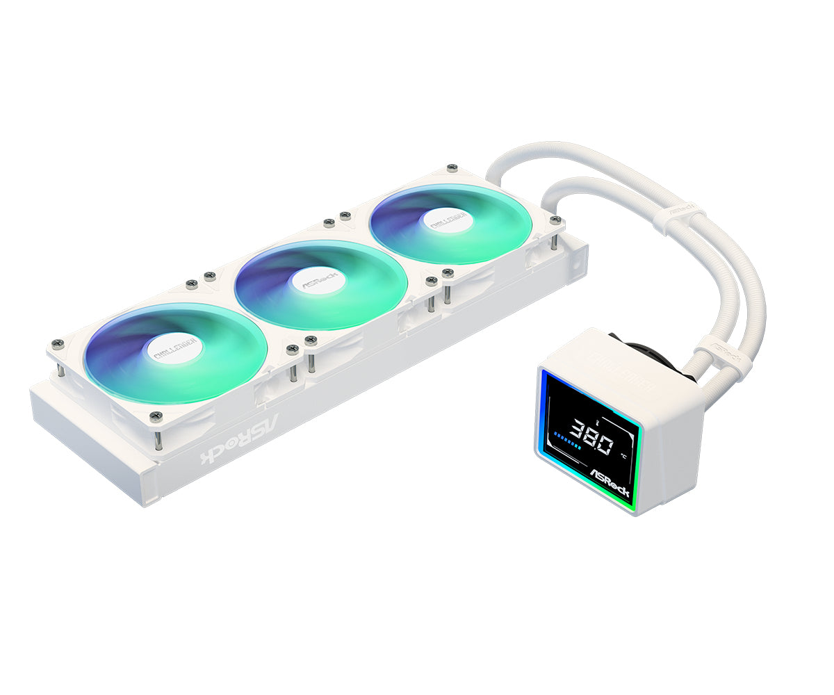 Asrock Challenger 360 Digital ARGB kølesystem 1-pack Hvid 120 mm