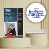 Epson Premium blankt fotopapir, (130 x 180 mm), 255 g/m2, 30 ark