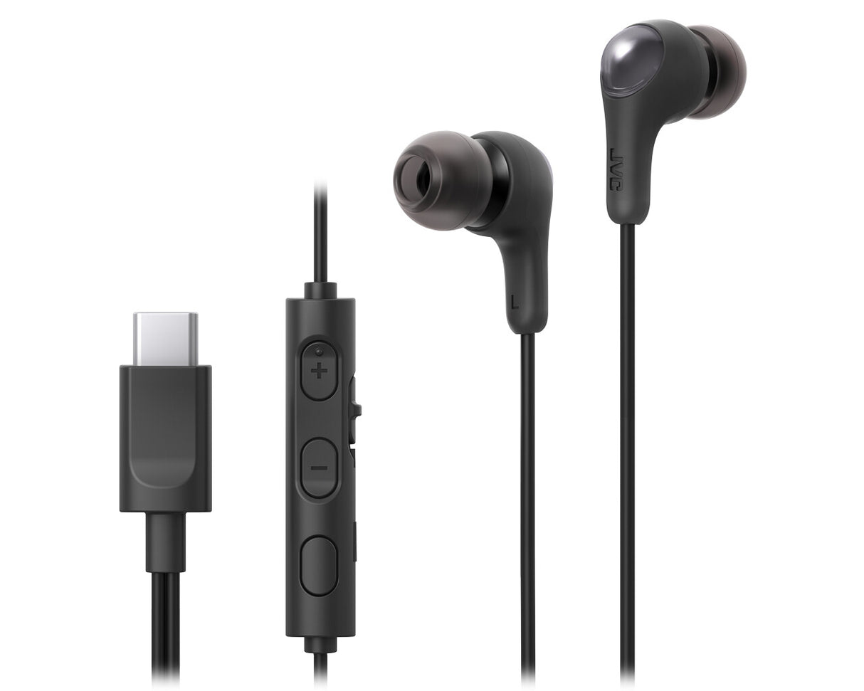 JVC HA-FR9UC Headset Ledningsført I ørerne Opkald/musik USB Type-C Sort
