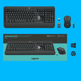 Logitech MK540 Advanced tastatur Mus inkluderet Universel RF trådløst QWERTY US International Sort