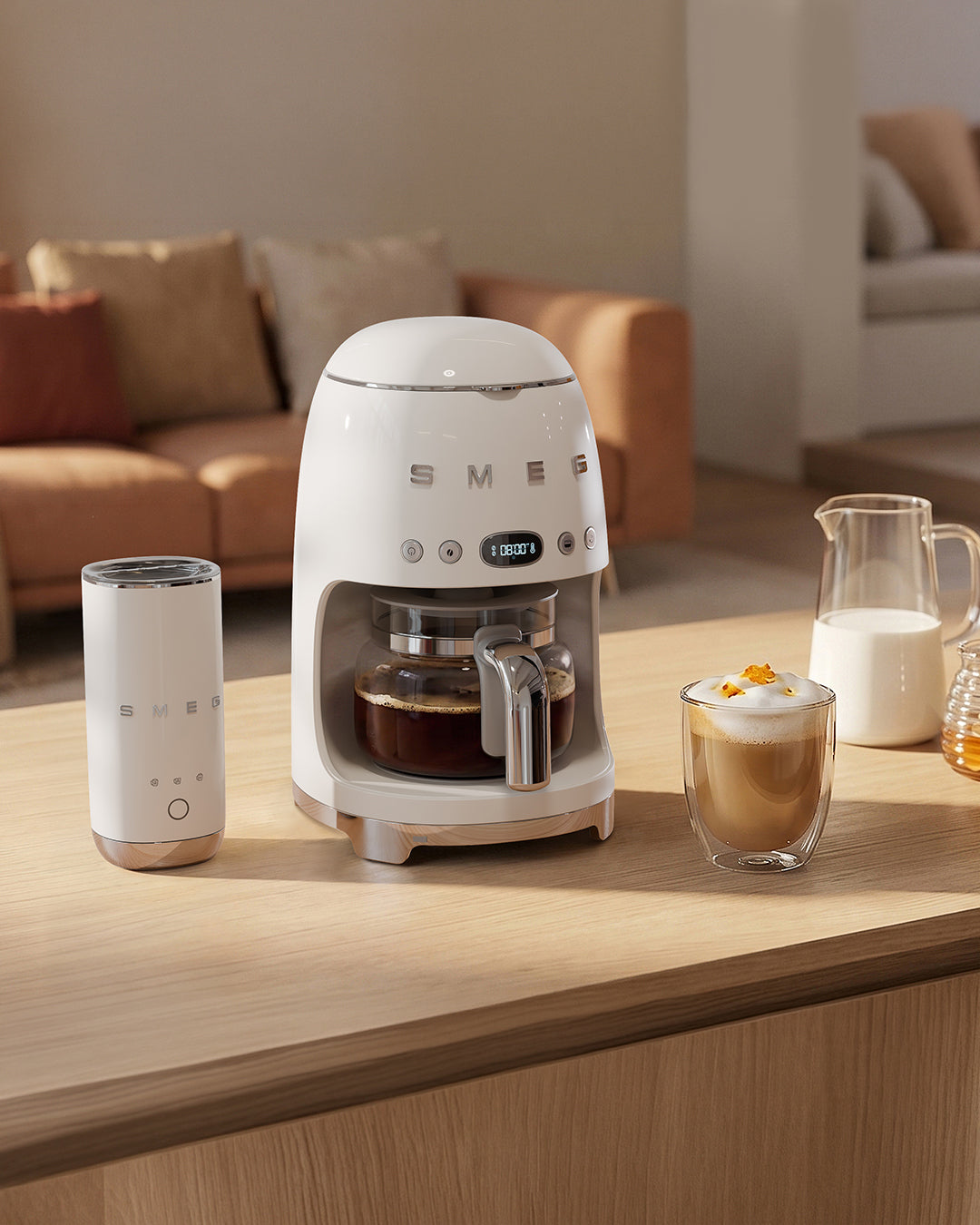 Smeg MFF02WHEU mini mælkeskummer hvid