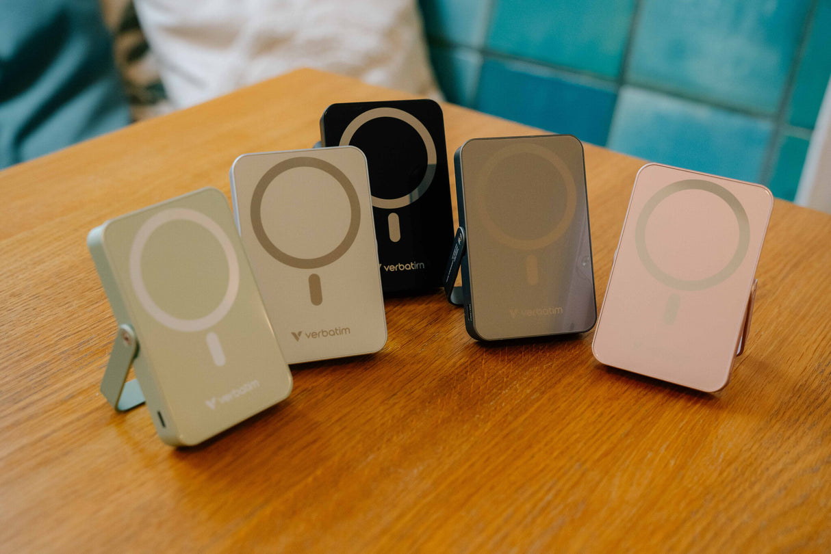 Verbatim Charge 'n' Go Magnetic Wireless Lithium polymer (LiPo) 10000 mAh Trådløs opladning Lyserød