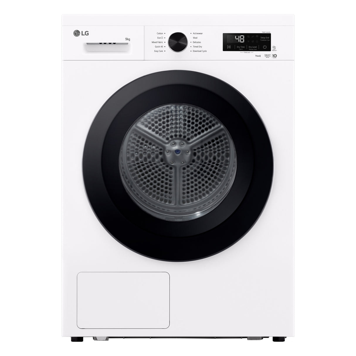 LG RHX1009NWK tørretumbler Fritstående Front-læsning 9 kg Hvid