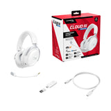 HyperX Cloud III S Wireless White Gaming Trådløs Høretelefoner Hvid