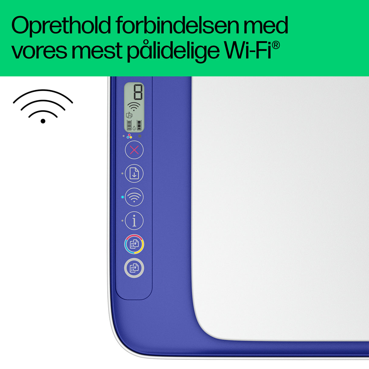 HP DeskJet 2821e Trådløst All-in-One Farve Printer, Instant Ink; Kopimaskine, scanner