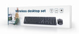 Gembird KBS-W-01 tastatur Mus inkluderet Universel RF trådløst QWERTY Engelsk Sort