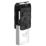 Silicon Power Mobile C31 USB-nøgle 32 GB USB Type-A / USB Type-C 3.2 Gen 1 (3.1 Gen 1) Sort, Sølv