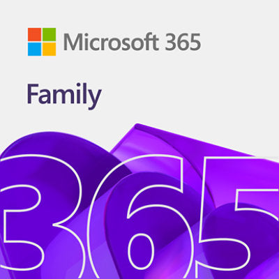 Microsoft 365 Family Licensabonnemet 1 år Op til 5 enheder Op til 6 brugere Windows MacOS