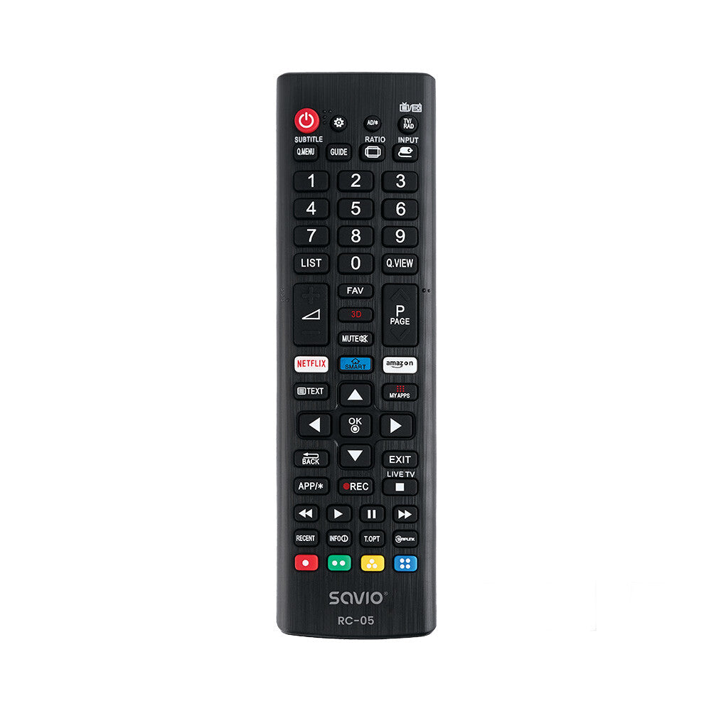 Savio RC-05 do TV LG fjernbetjening IR trådløs TV, Universel Tryk på knapper
