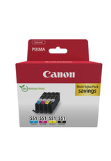 Canon 6509B015 blækpatron 1 stk Original Sort, Blå, Magenta, Gul