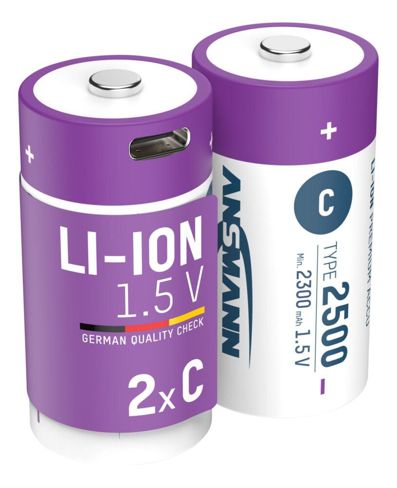 Ansmann 1313-0004 husholdningsbatteri Genopladeligt batteri C Lithium-Ion (Li-Ion)