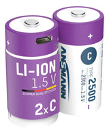 Ansmann 1313-0004 husholdningsbatteri Genopladeligt batteri C Lithium-Ion (Li-Ion)