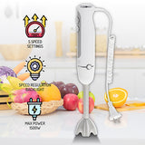 Adler AD 4625w Nedsænkning blender 1500 W Sølv, Hvid