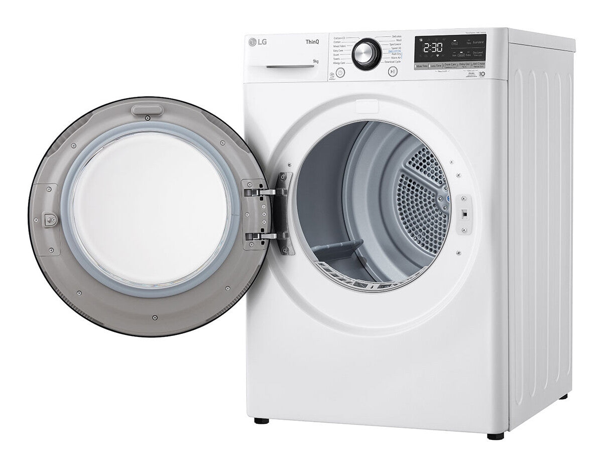 LG RV9DN9037 tørretumbler Fritstående Front-læsning 9 kg Hvid