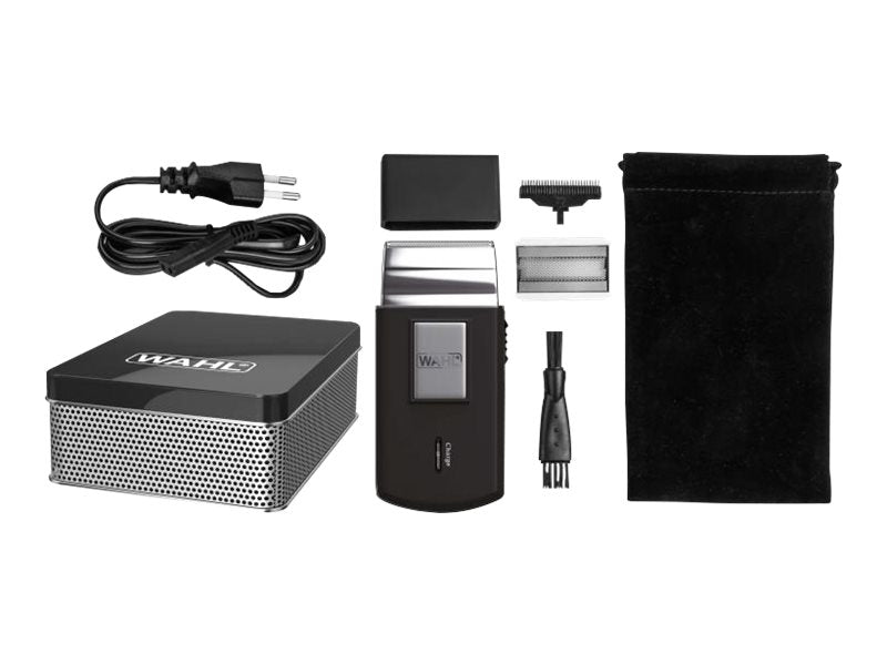 WAHL 03615 Travel Shaver Barbermaskine Sort Sølv