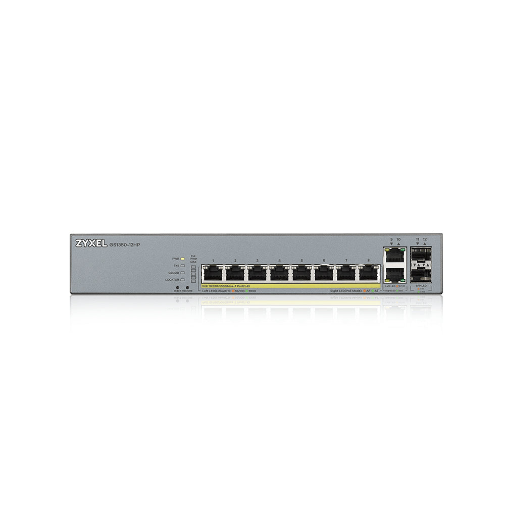 Zyxel GS1350-12HP Switch 8-porte Gigabit PoE+