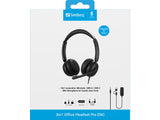 Sandberg 126-54 hovedtelefoner/headset Ledningsført Kontor/Callcenter USB Type-C / USB Type-A Sort