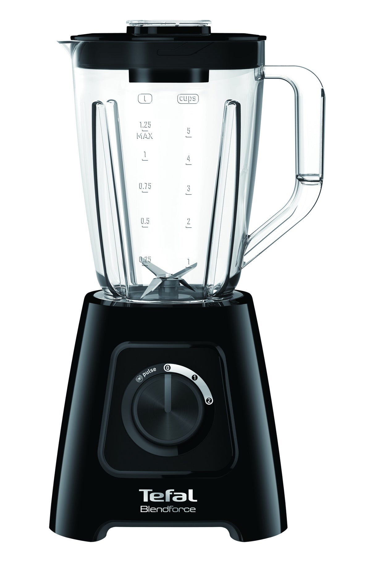Tefal BlendForce II BL4208 blender 1,25 L Bordplade blender 600 W Sort
