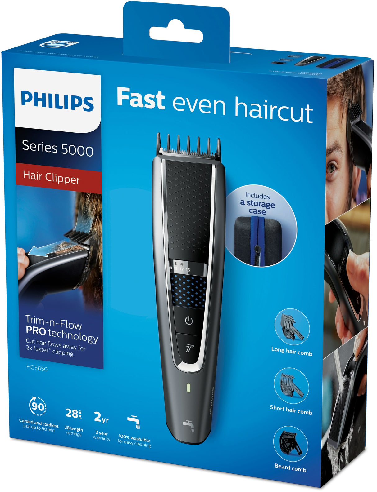 Philips 5000 series Hairclipper series 5000 HC5650/15 Vaskbar hårklipper