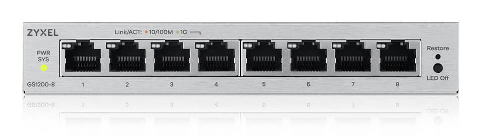 Zyxel GS1200 Series GS1200-8 Switch 8-porte Gigabit Ethernet