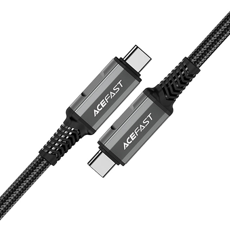 ACEFAST C1-09 USB-kabel 1 m USB C 40 Gbit/sek. 240 W Sort, Grå