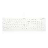 Contour Design Contour Active Key QuickClean medicinsk tastatur med aftageligt cover, fuld størrelse, kablet, hvid, PN C8112