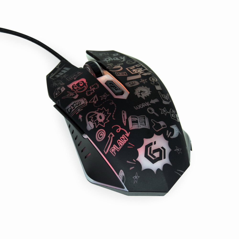 Gembird -6B-GRAFIX-01 mus Kontor Højre hånd USB Type-A Optisk 3600 dpi