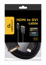 Gembird 5m, HDMI/DVI, M/M DVI-D Sort