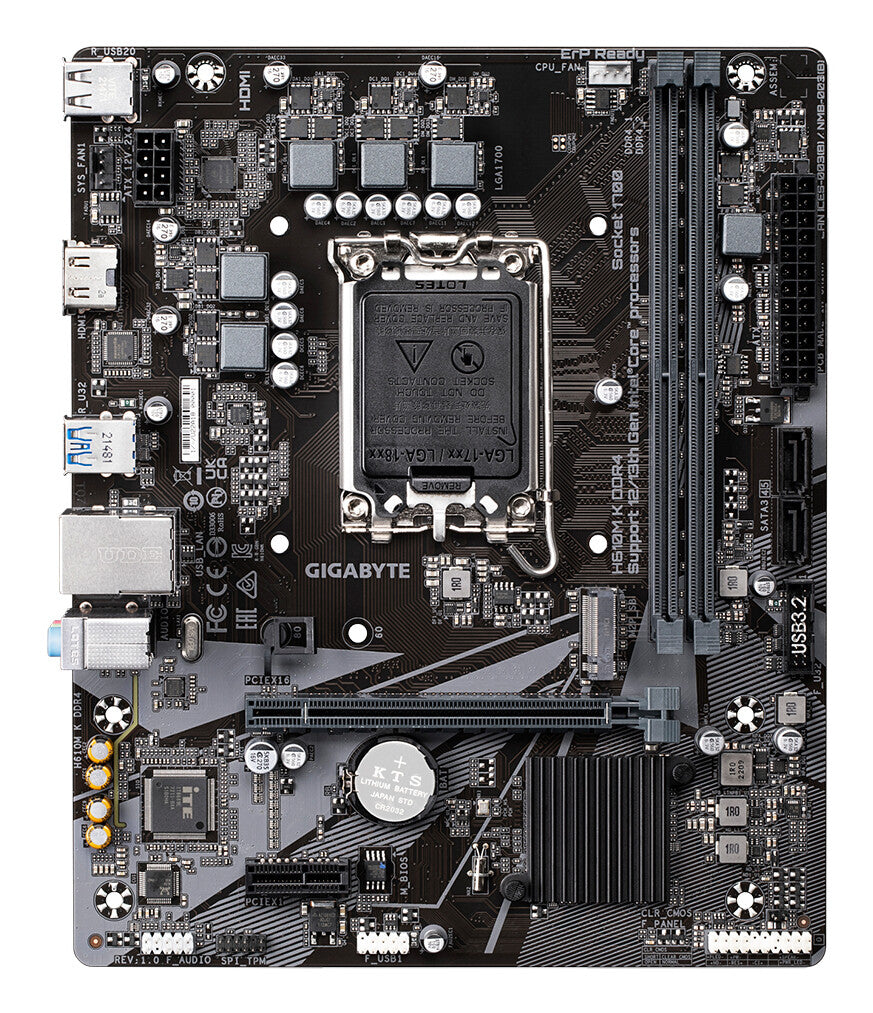 GIGABYTE H610M K DDR4 bundkort Intel H610 Express LGA 1700 micro ATX