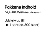 HP Original 304XL-blækpatron, sort
