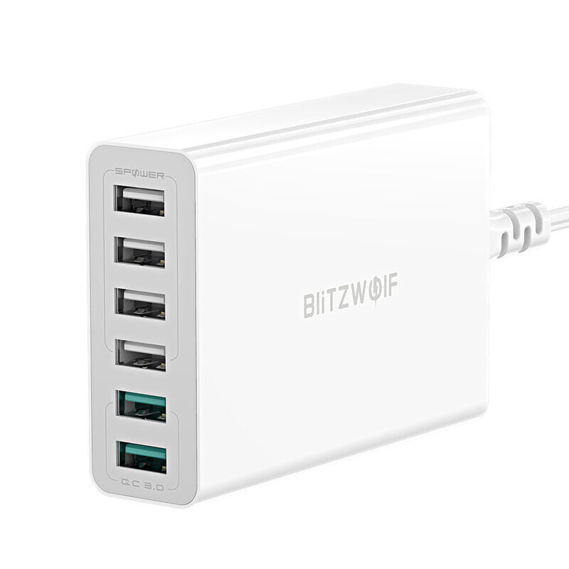 BlitzWolf BW-S15 oplader til mobil enhed Universel Hvid Vekselstrøm Hurtig opladning Indendørs
