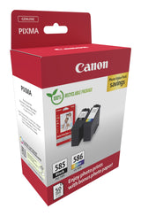 Canon PG-585/CL-586 PVP blækpatron 2 stk Original Sort, Blå, Magenta, Gul