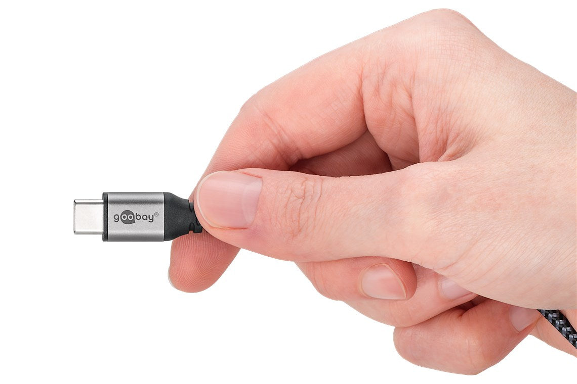 Goodbay 2-i-1 USB-C til USB-C/USB-A ladekabel 2 meter