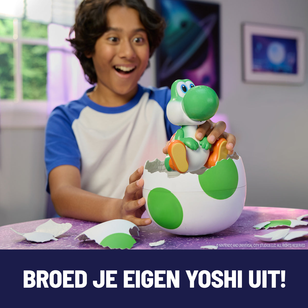 Super Mario Galaxy Movie, Hatchin' Yoshi Interactive Egg and Action Figure with Sounds, Ages 4 & Up, Batteries Included