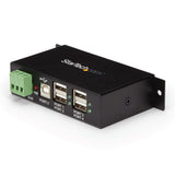 StarTech.com Rackmount USB 2.0 Hub - 4 Port Rugged Industrial USB 2.0 Hub Sort