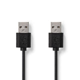 Nedis CCGT60000BK30 USB-kabel USB 2.0 3 m USB A 0,48 Gbit/sek. Sort