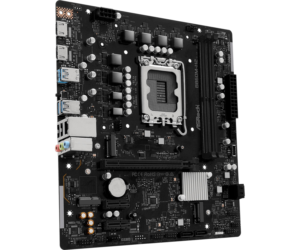 ASRock B860M-H2 Micro ATX LGA1851 sokkel Intel B860