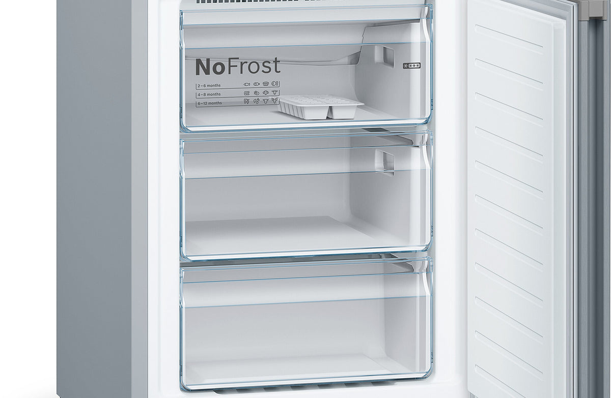 Bosch Serie 4 KGN39VLEB køle-/fryseskab Fritstående 368 L Rustfrit stål