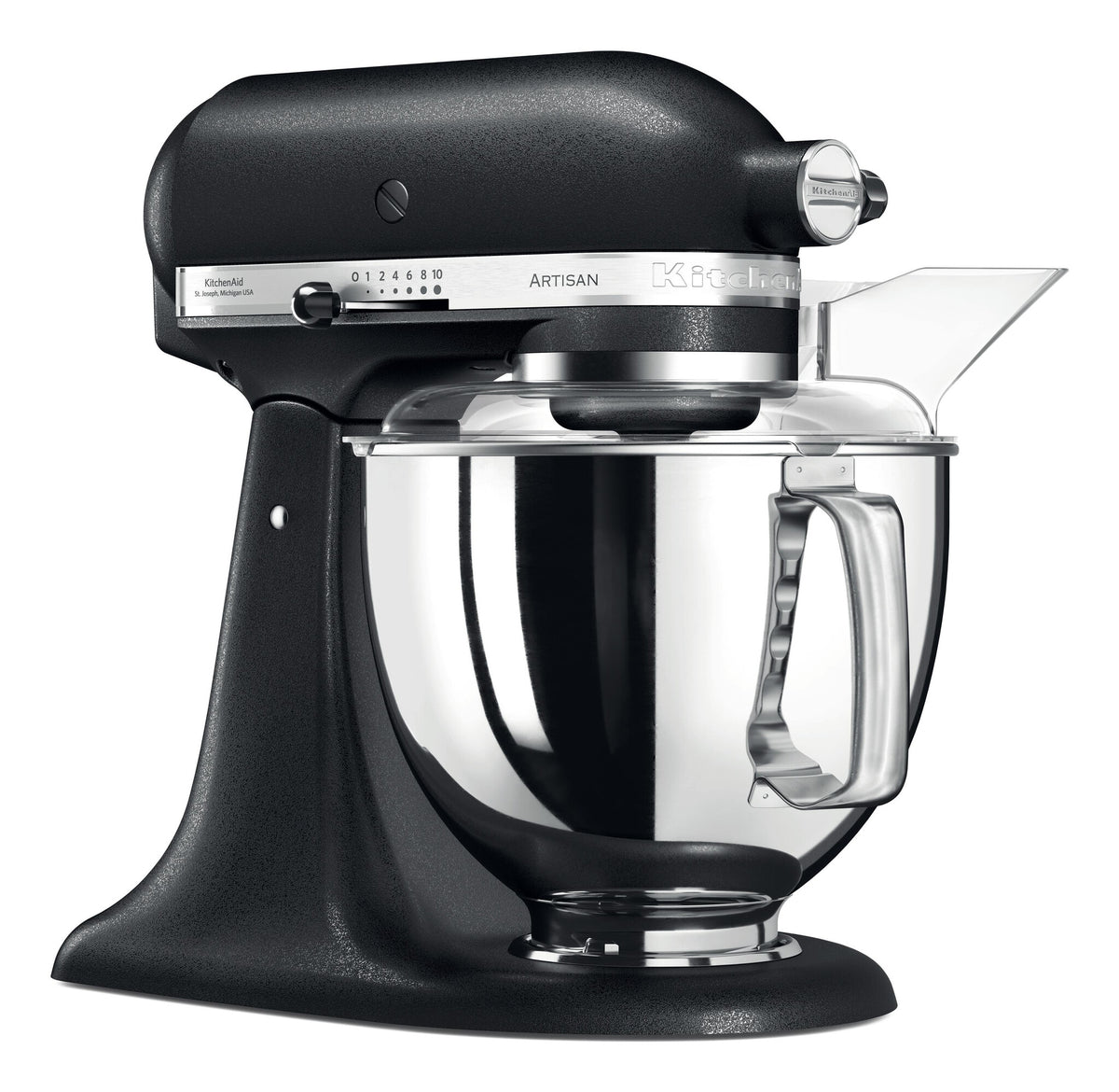 KitchenAid Artisian Food Processor 4.8, 300W, 10 hastighed, støbejern sort EU 5KSM175PSEBK