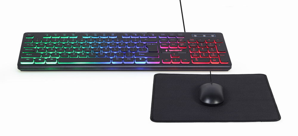 Gembird KBS-UML-01 tastatur Mus inkluderet Hjem USB QWERTY US engelsk Sort
