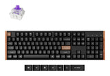 Keychron K10 HE tastatur Spil USB + RF Wireless + Bluetooth QWERTY Engelsk Sort, Træ